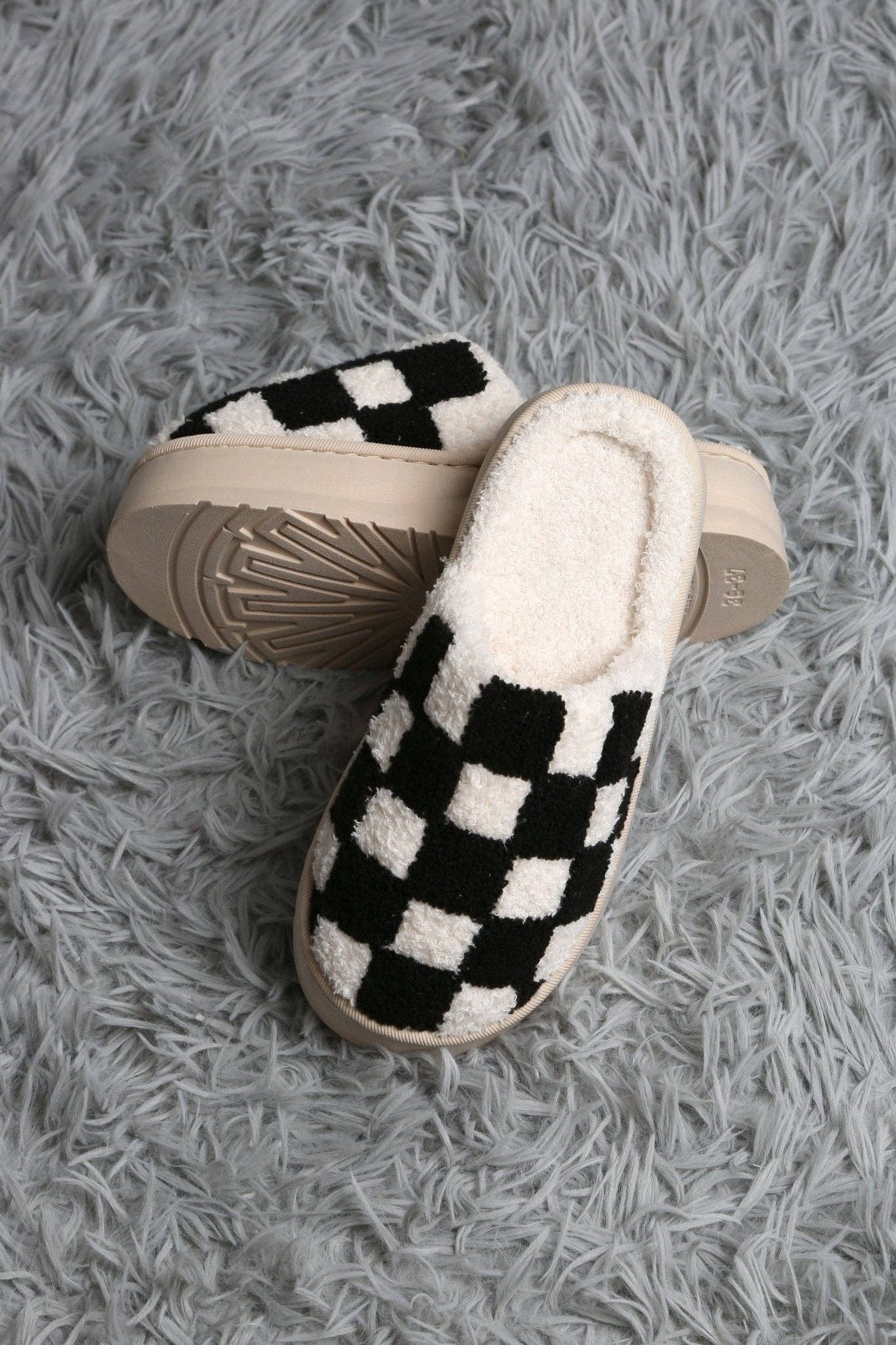 MiMi Wholesale - Wholesale Slippers - Women's - JCL6124 Super Lux Checker Platform Slippers12