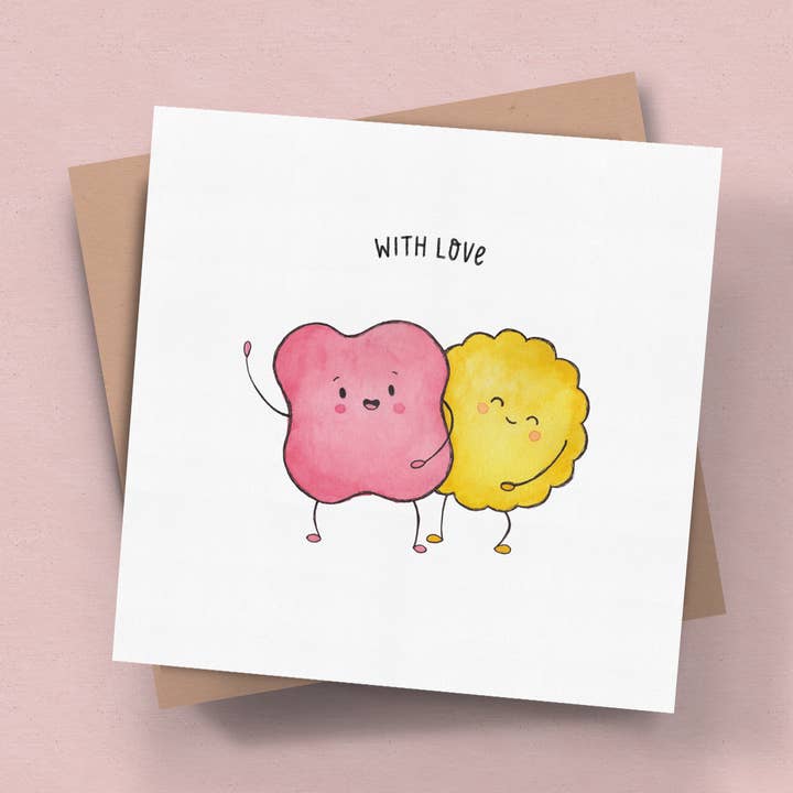 With Love Card for wholesale by The Kiss Co
