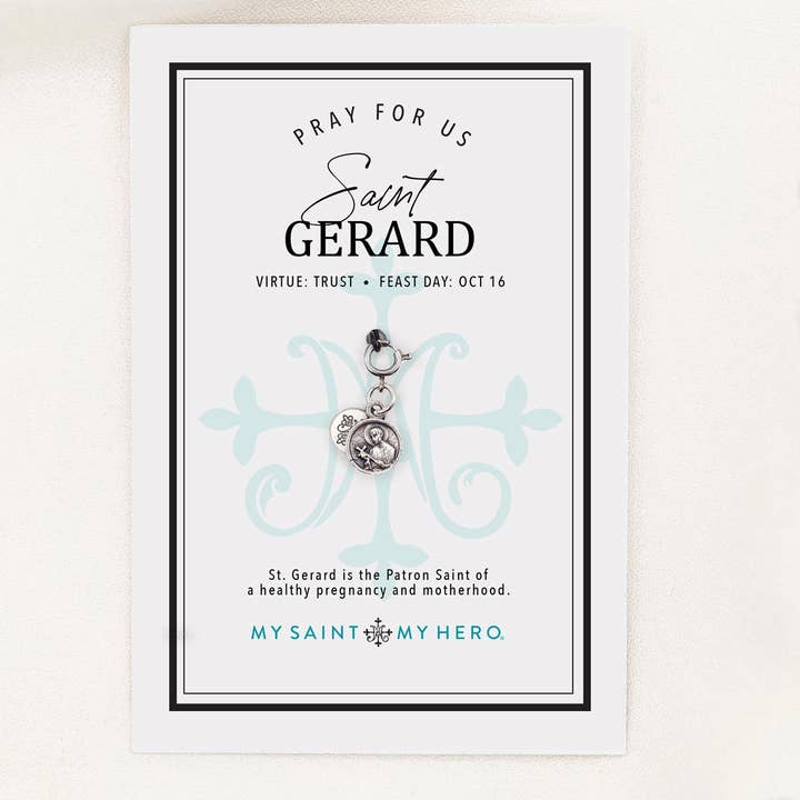 My Saint My Hero - Wholesale Individual Charm/Pendant - St. Gerard Charm - Small, Silver