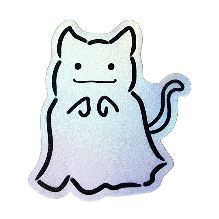 Ghost Cat Sticker for wholesale by Holic Mode