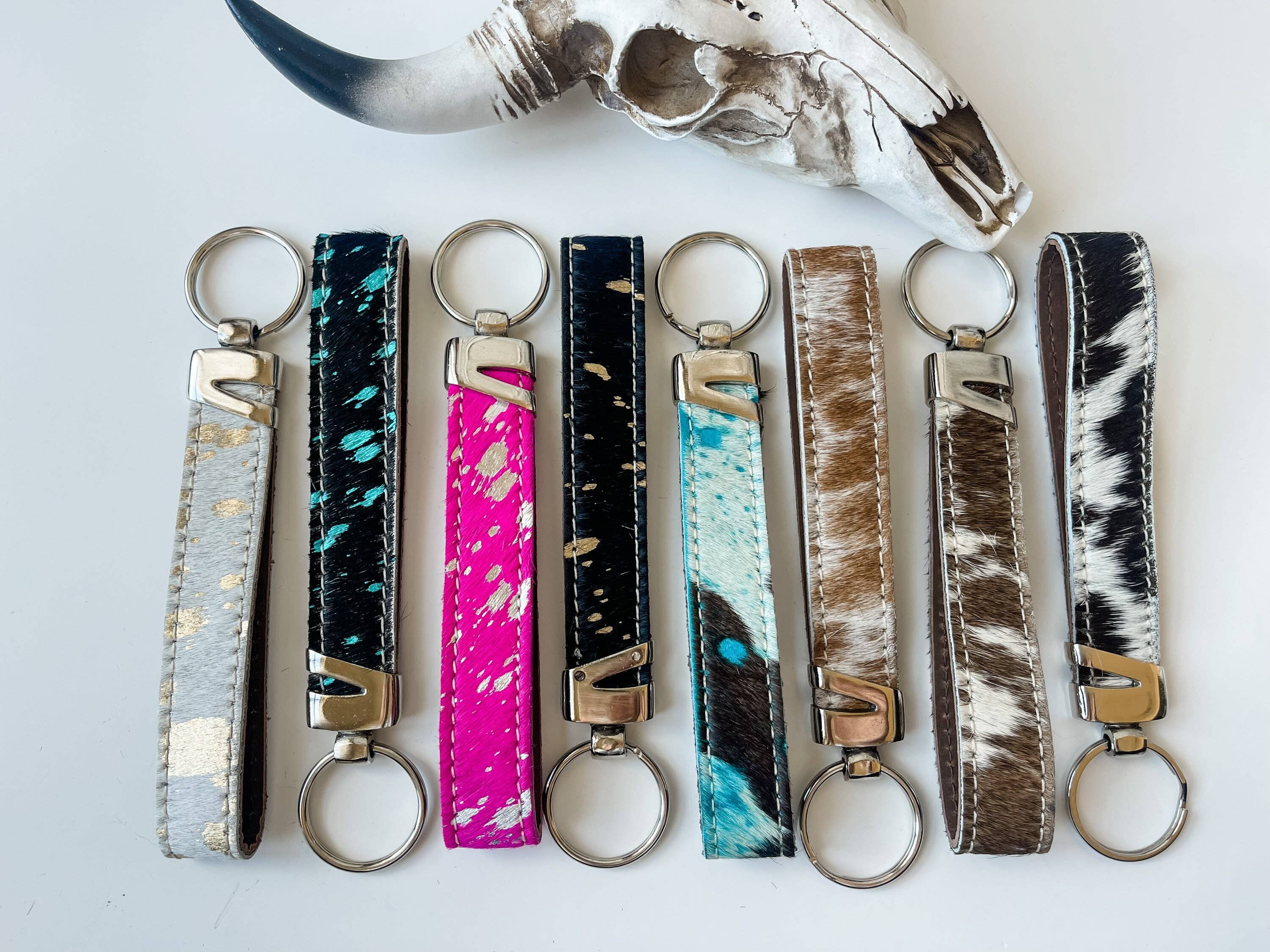 Boho Ranch Shop - Wholesale Keychain - Women's - Western Hair On Cowhide Keychain5