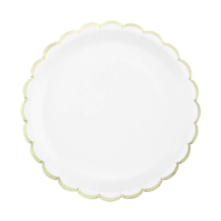 HVIDE OG GULD SKULPTEREDE PLADER 23CM X 8 for engroshandel hos Tim&Puce Factory