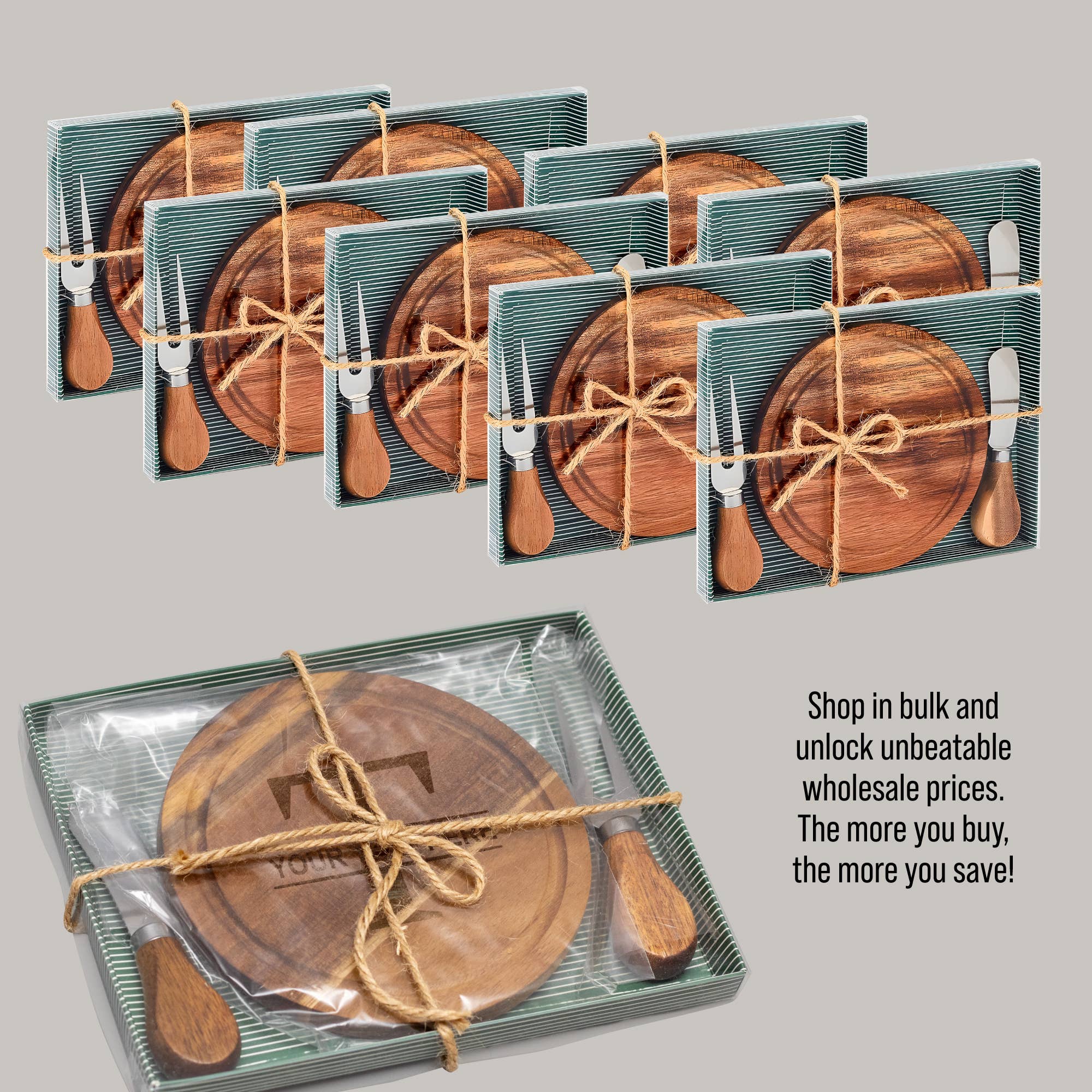 Famgraving - Wholesale Cheese Board - Personalized Mini Charcuterie Cheese Knives Board Set9