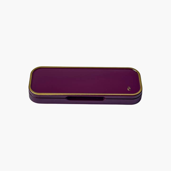 ēma fragrance – wholesale Compact mirror – ēma Burgundy Red Fragrance Compact – Customizable Gift2