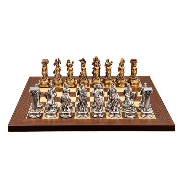 Dal Rossi Italy – wholesale Board game – European Warriors Chess Set On Palisander/Maple Board 40cm