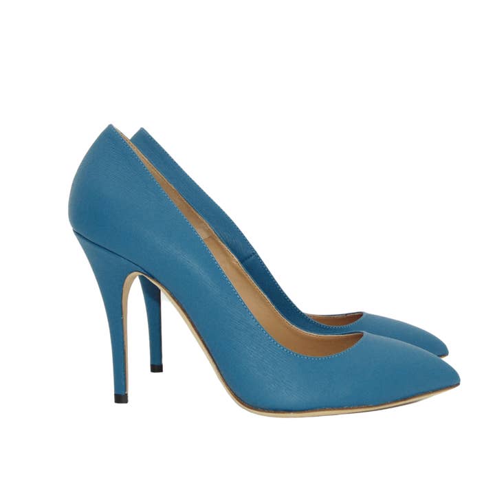 Mida Light Blue Scratched Print Pump 40 for wholesale by MIDA