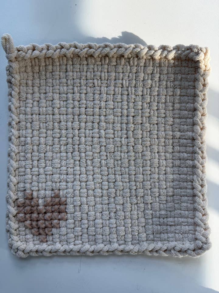 Stitched Heart Trivet for wholesale by A Handmade House