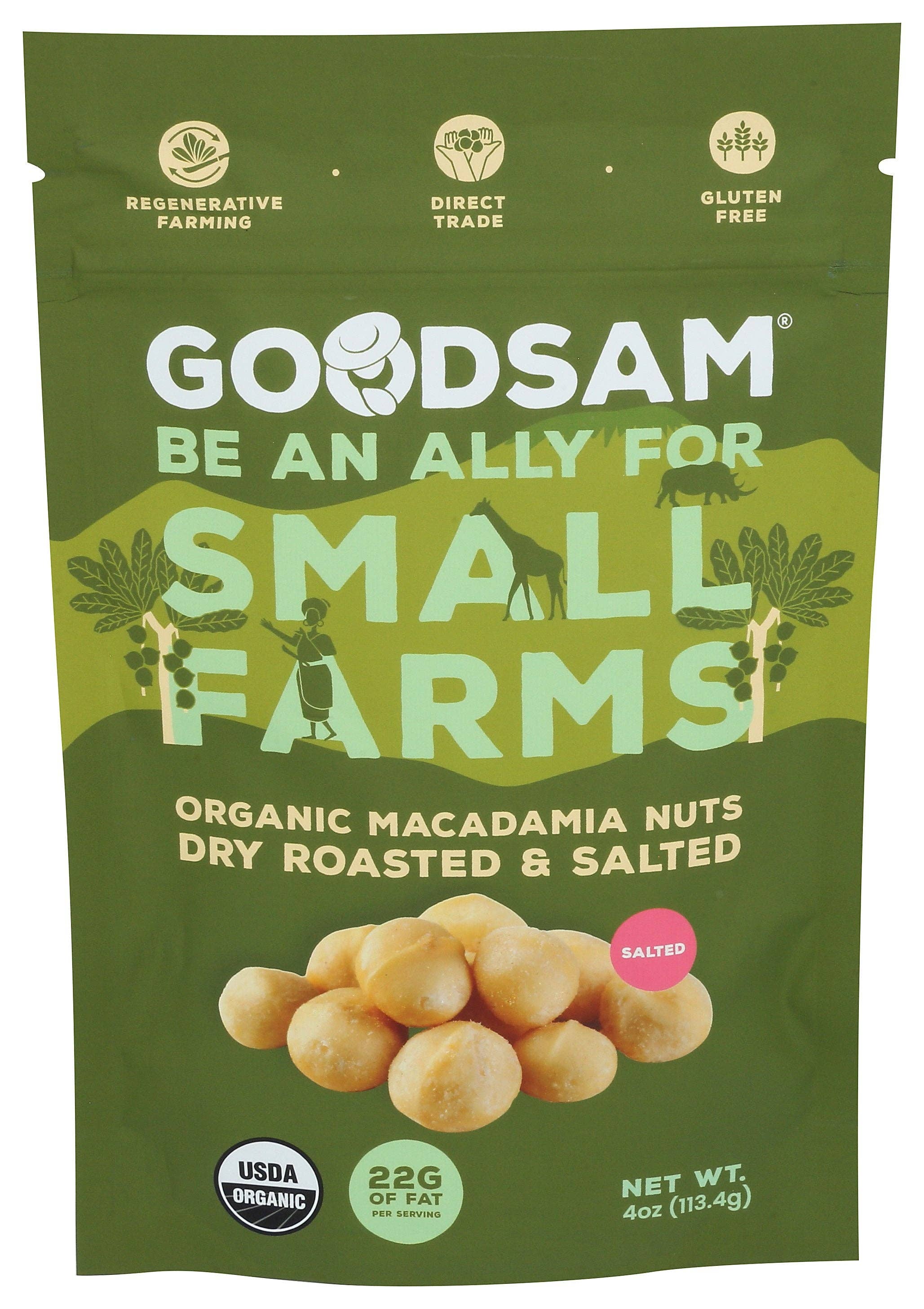 Everyday Supply Co - Wholesale Nuts - GOODSAM MACADAMIA RSTD SLT 4OZ - Case of 8
