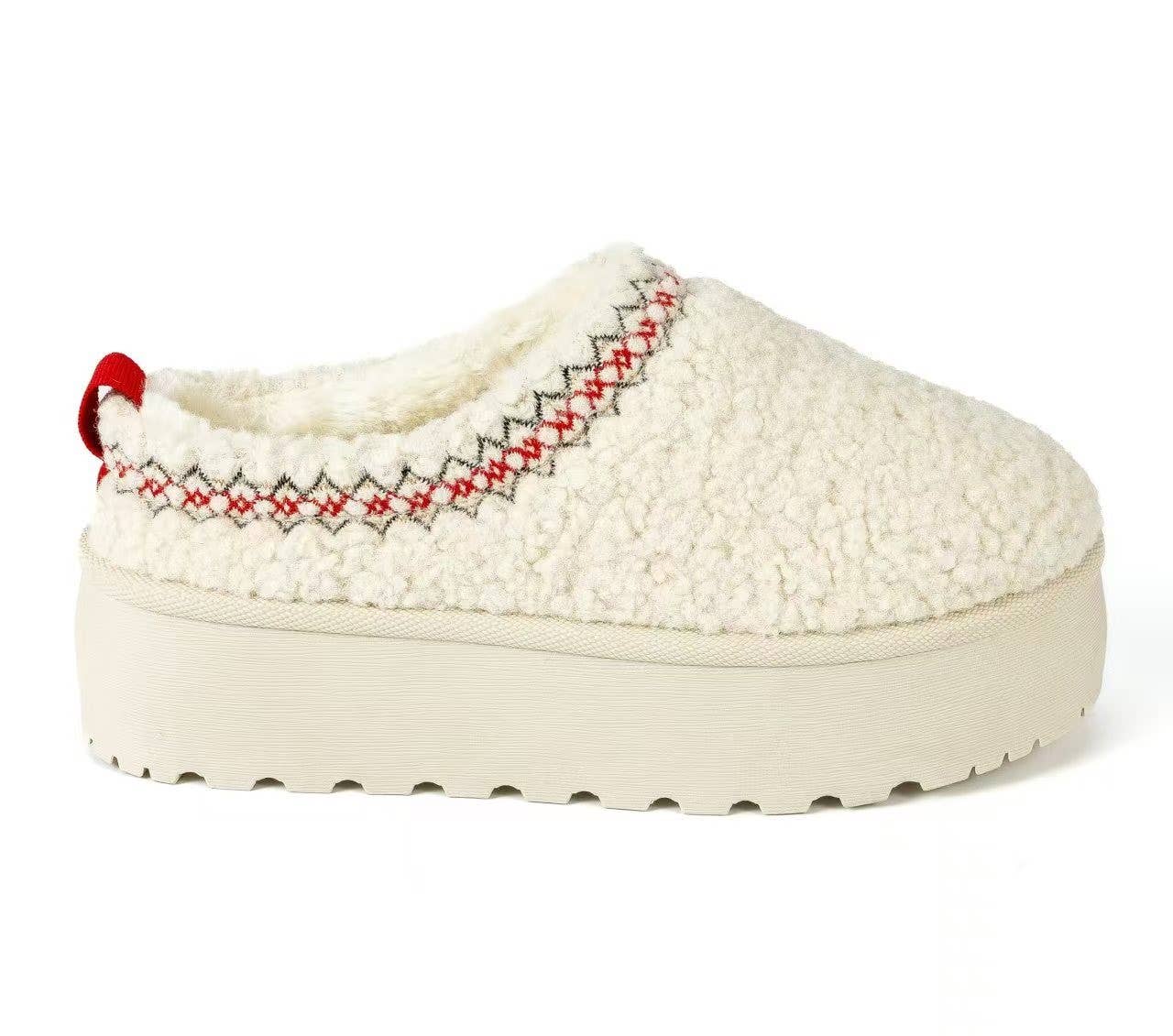 Pazzle - Wholesale Muiltjes - Dames - MOON-21 instapmuiltjes met schapenvacht en plateauzool voor dames1