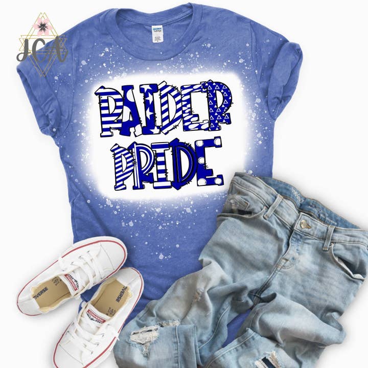 Raiders Shirt, Bleached Raiders Shirt for wholesale by Jocelyn's Comfy Apparel