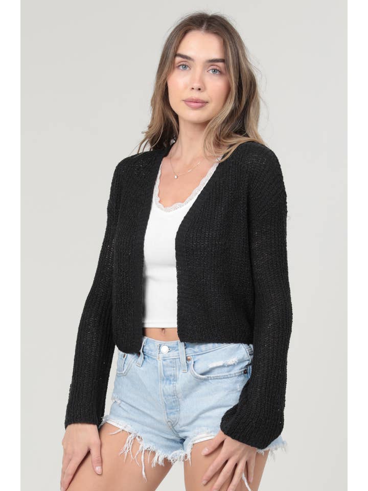 ANGIE - Wholesale Cardigan - Women's - XHT53-ASIS LIGHT WEIGHT FLARE SLEEVE CARDIGAN6