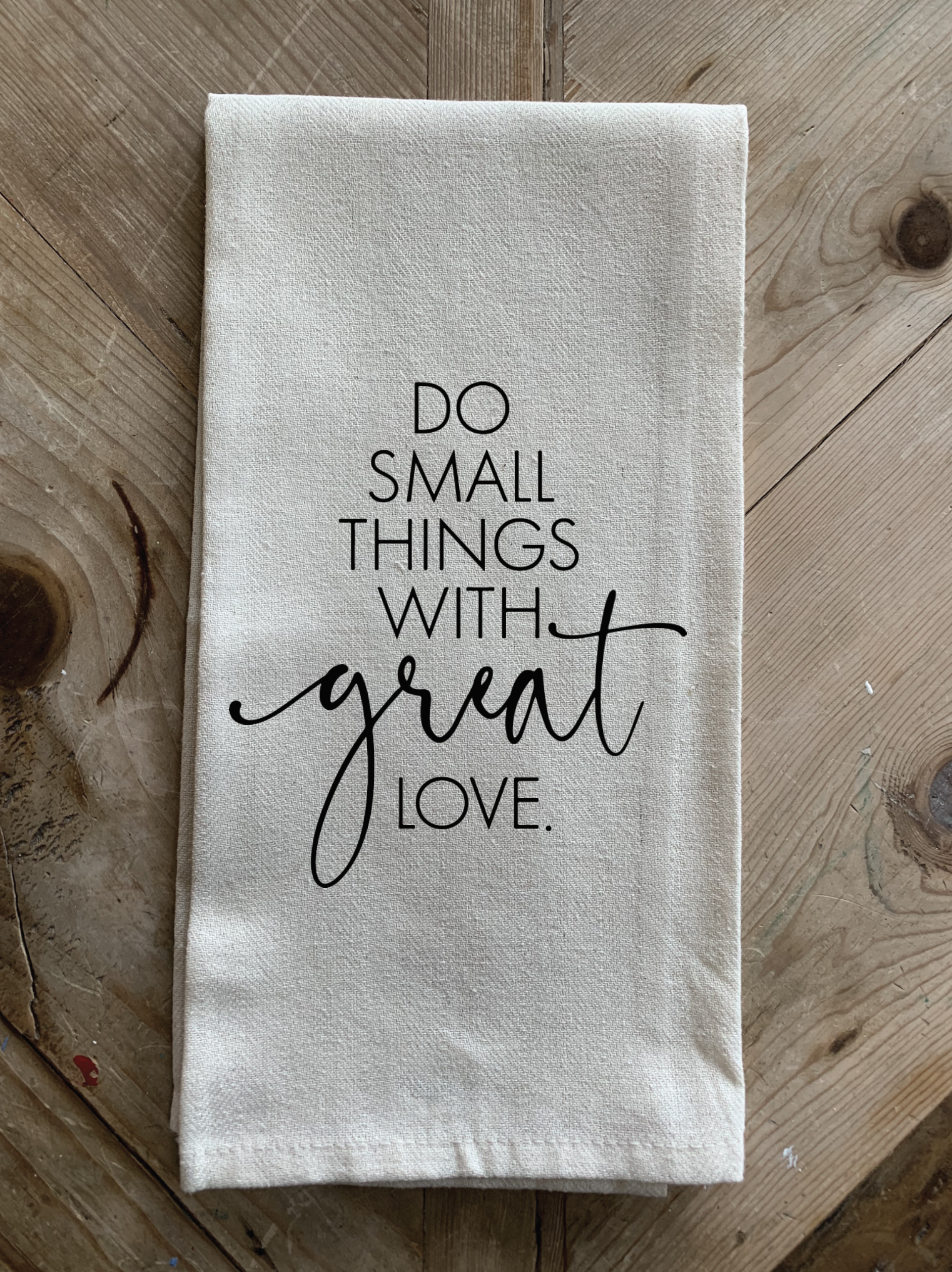 White Do small things with great love. for wholesale on Faire1
