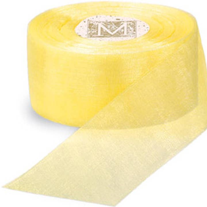 Organdy Ribbon - Geel voor wholesale door MIDORI Inc.
