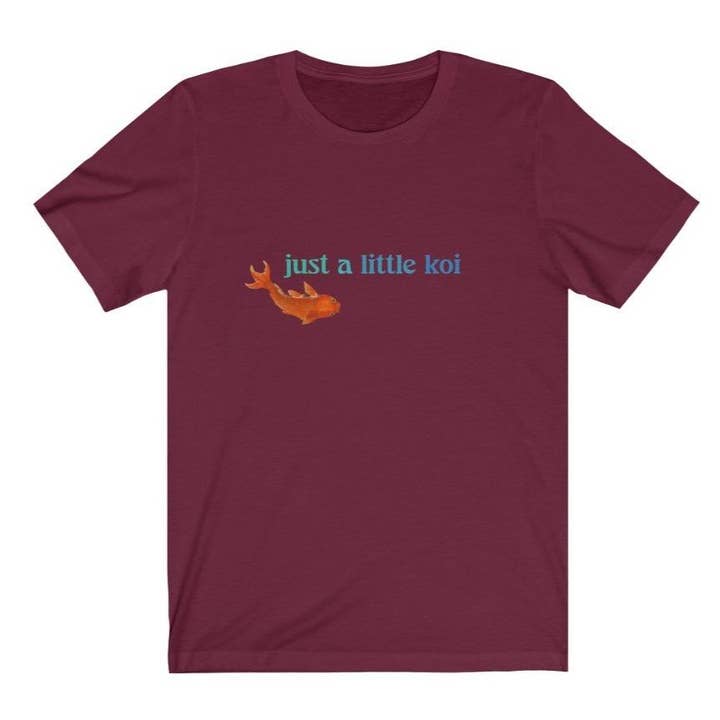 "Just a Little Koi" Relaxed Fit Tee por atacado de Tiny Cow Designs