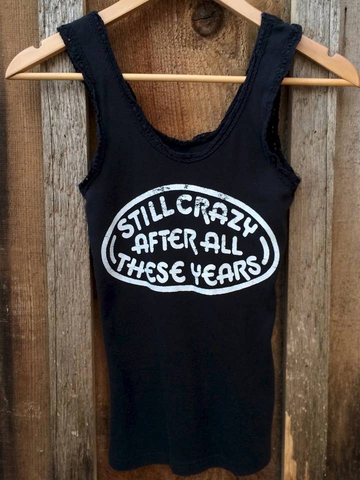 Débardeur en dentelle Still Crazy After All These Years Blk/Wht pour la vente par Bandit Brand