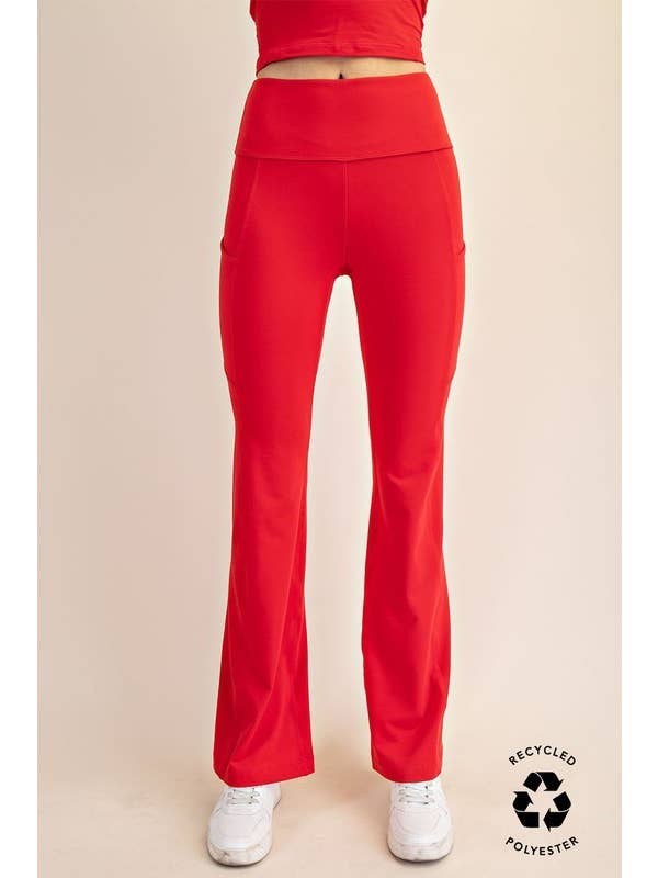 Sunday Morning - Wholesale Athletic/Lounge Leggings - Women's - P016437-HIGH RISE RECYCLED BUTTER FLARED LEGGINGS17