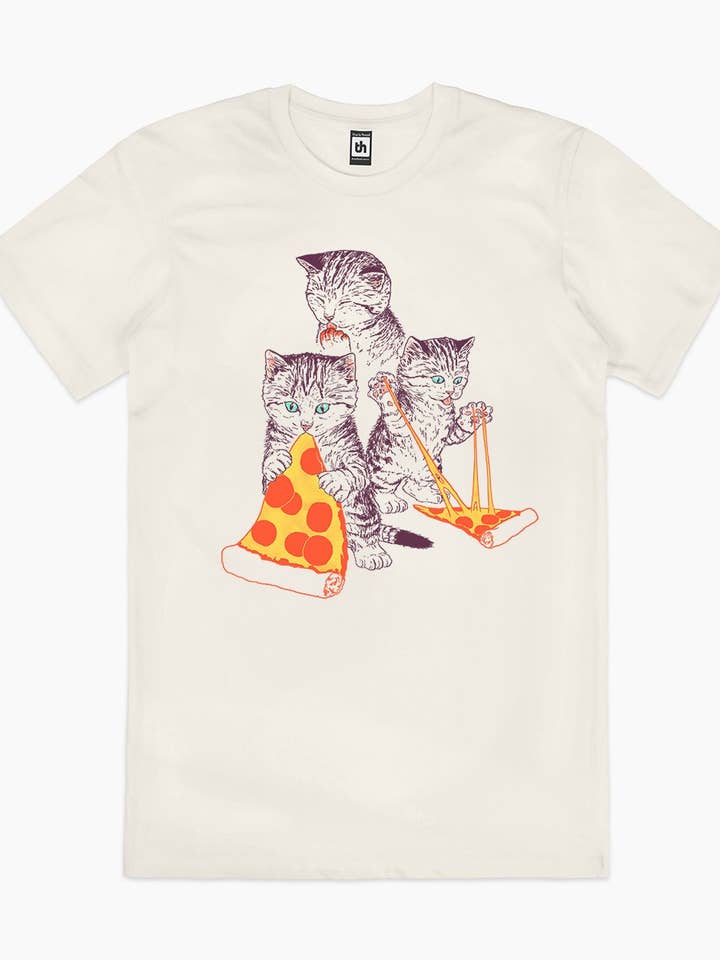 Threadheads - Wholesale Screen printed t-shirt – unisex - Pizza Kittens T-Shirt0