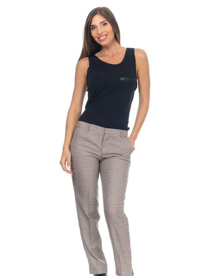 Checkered pants AR4398P for wholesale by Peace & Love (CALAO IMPORT EXPORT S.L.)