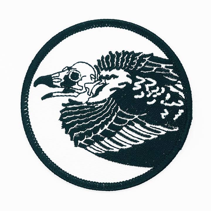 Zombird Embroidered Patch for wholesale by Rattling Bones Studio