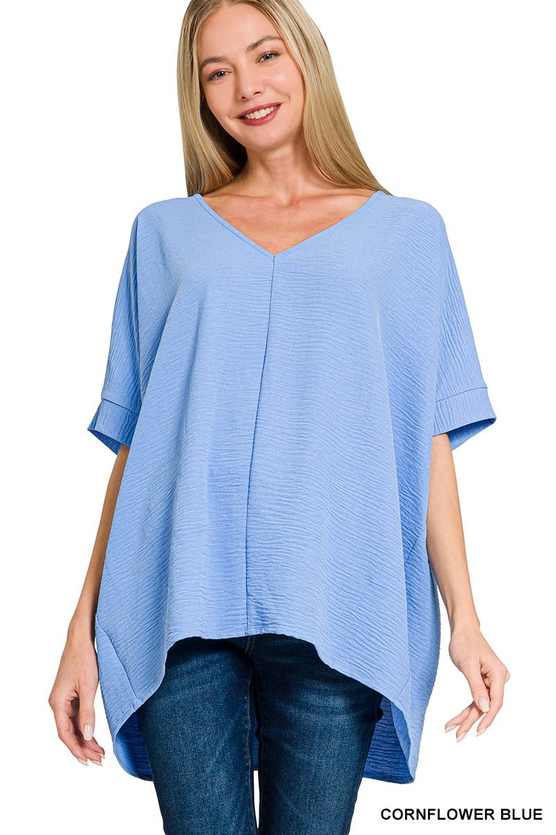 42POPS - Wholesale Blouse - Dames - .Luchtstroom Dolman Korte Mouw Top24