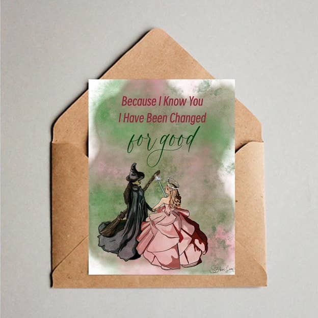 Wicked For Good Hand Drawn Birthday and Anniversary Card for wholesale by Tinted Rose Designs