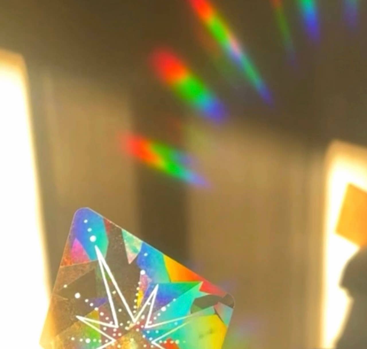 The Raven’s Edge Studio - Wholesale Suncatcher - Suncatcher | Gold Star Window Sticker | Rainbow Maker Decal1