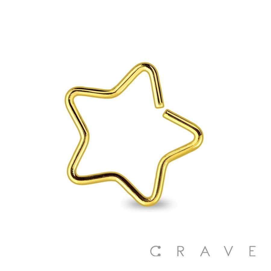 CRAVE - Vente Anneau de nez - ANNEAU DE NEZ EN ACIER INOXYDABLE 316L EN FORME D'ÉTOILE3