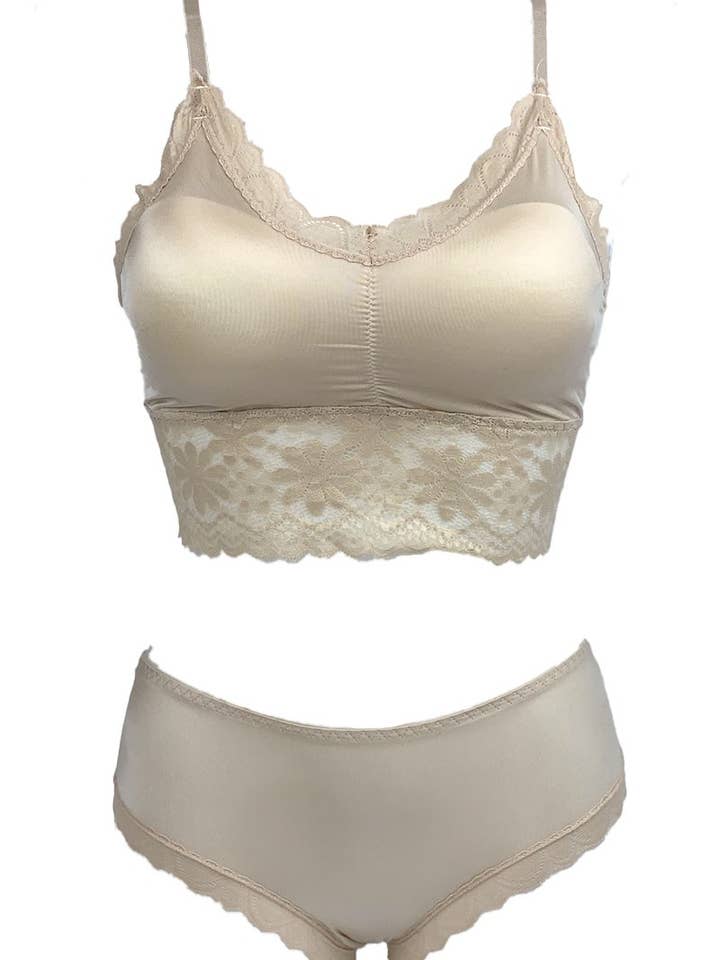 Assorted Bralette & Satin Lace & Panty Set/T23005 for wholesale on Faire3