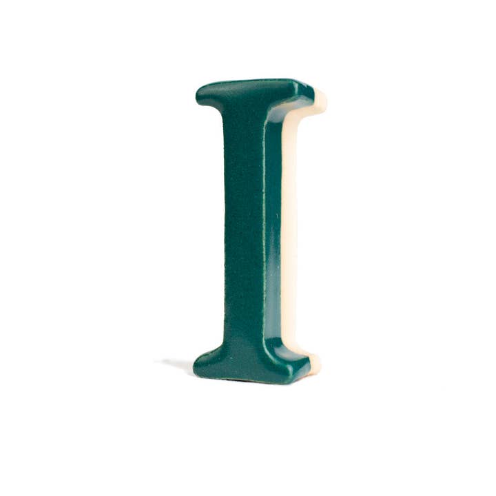 MudLOVE - Wholesale Decorative Tabletop Object - I - Handcrafted Ceramic Letter - Various Colors
