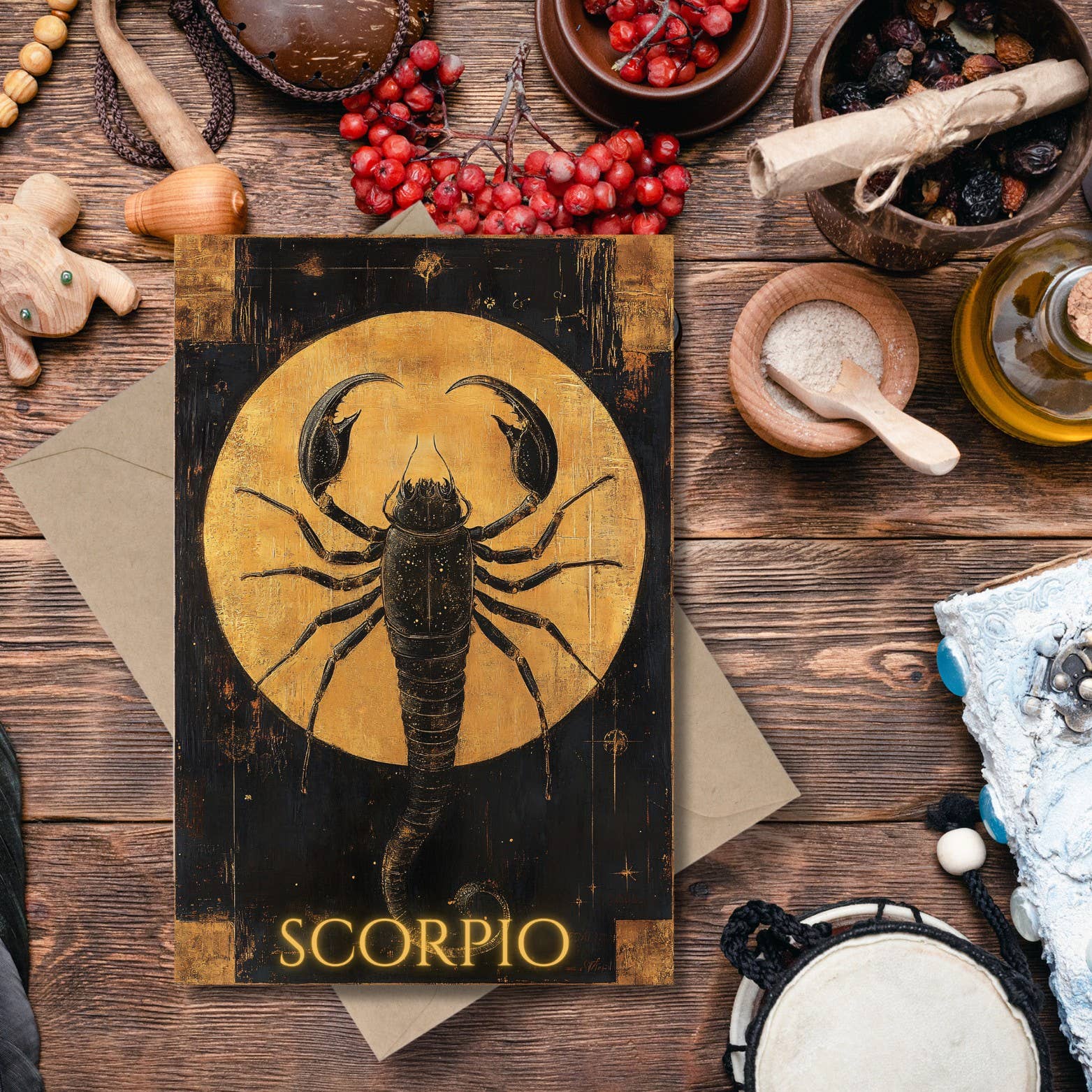 Ye Curiosity Shoppe - Wholesale Everyday Greeting Card - Gilded Zodiac Greeting Cards9