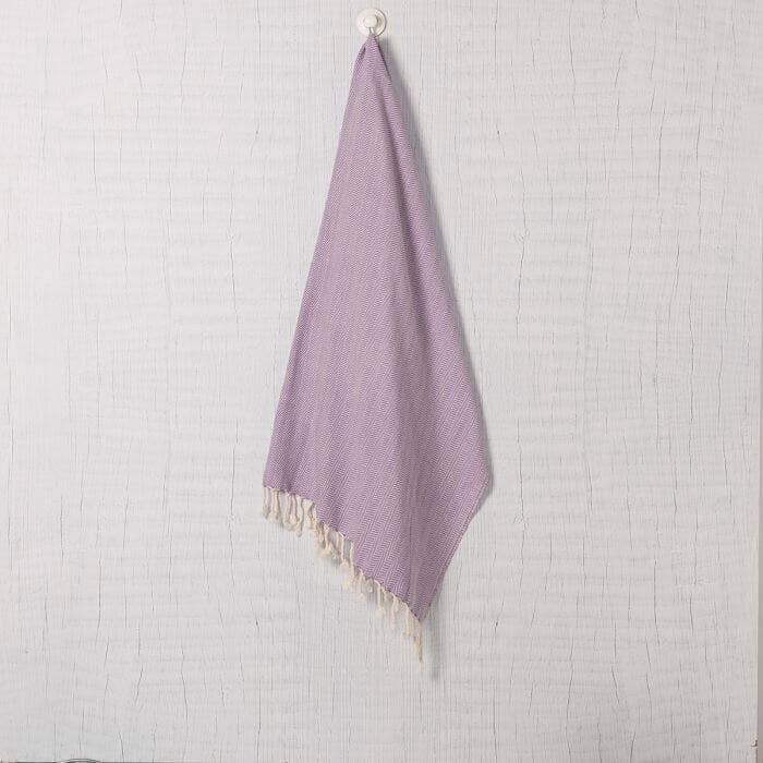 ZIGZAG Weave 39×70" Dark Lilac for wholesale by Buldano