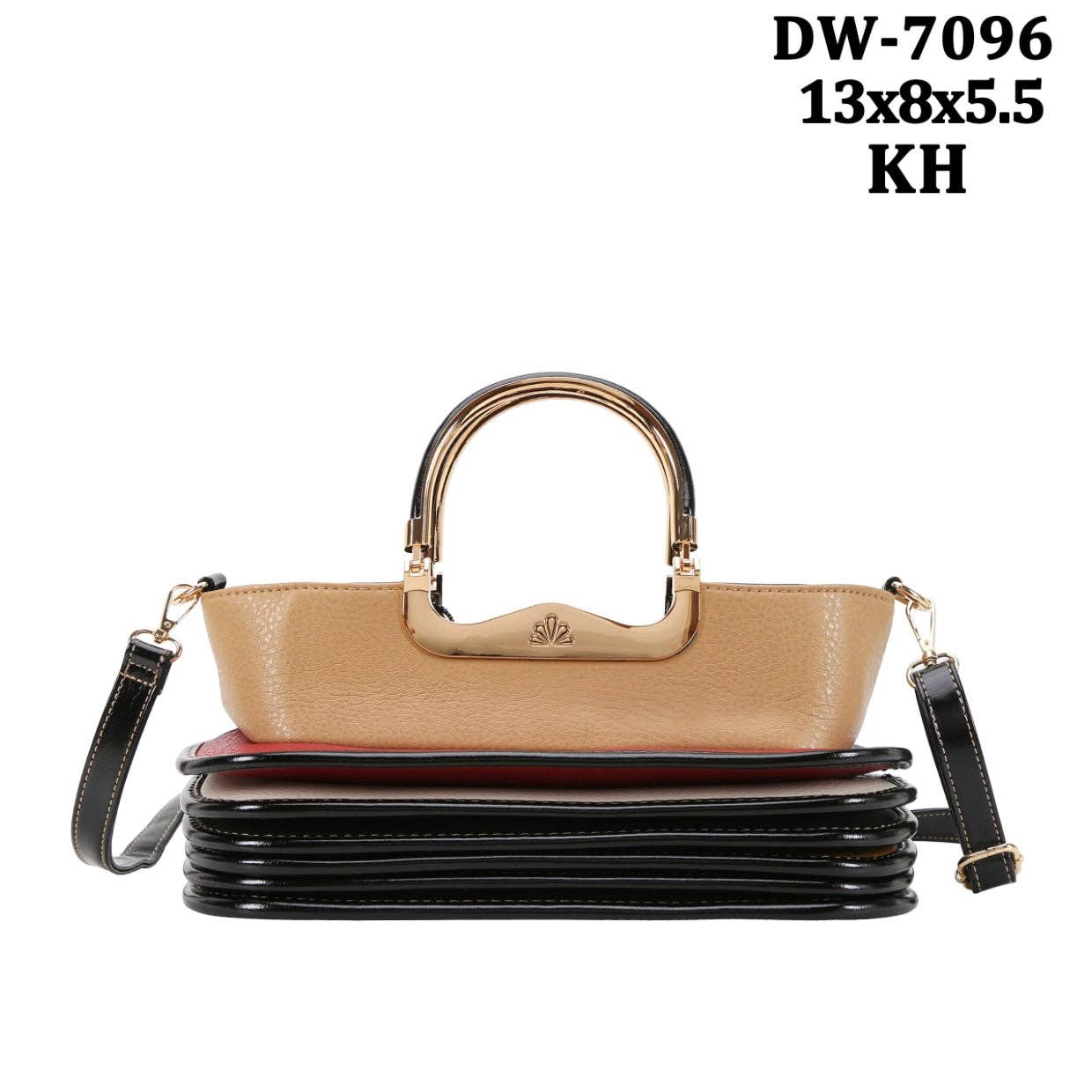 MB Fashion Wholesale - Vente Sac à main avec poignée sur le dessus – femme - SAC À COUCHES EMPILÉES EVERY FASHION avec poignée supérieure en métal DW-70967