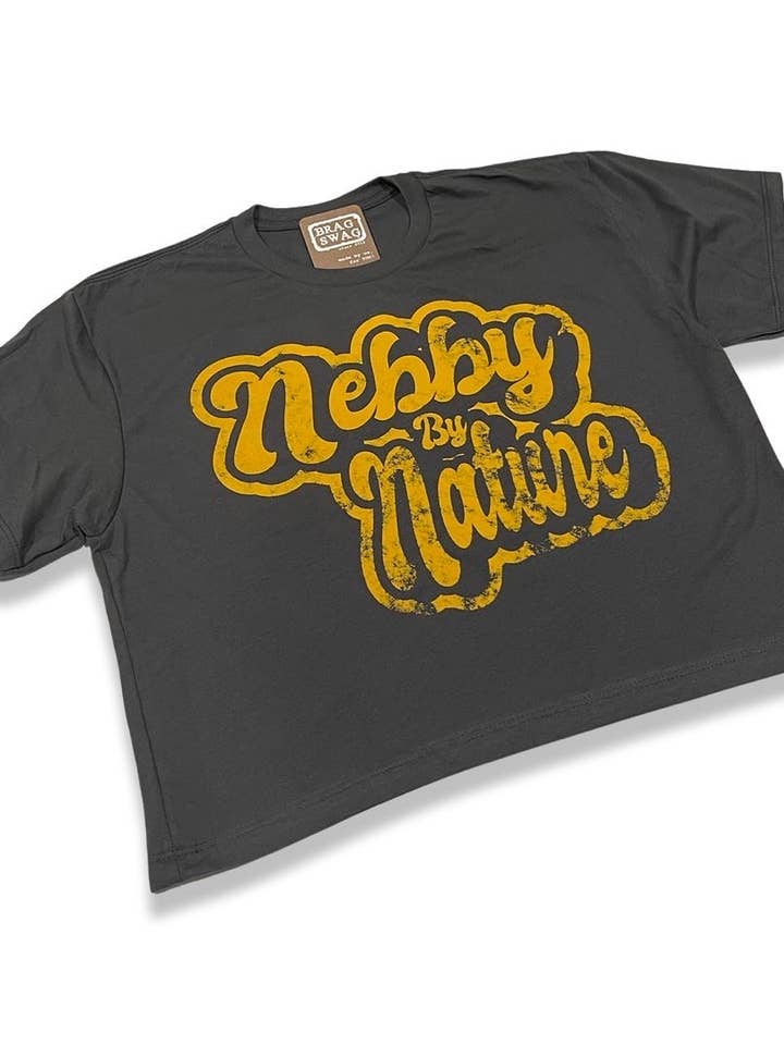 Nebby By Nature Women's Cropped Tee for wholesale by Brag Swag