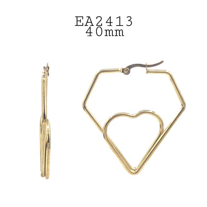 Stainless Steel Hoop Earrings for wholesale by Nisso & Co. NYC Jewelry Wholesale