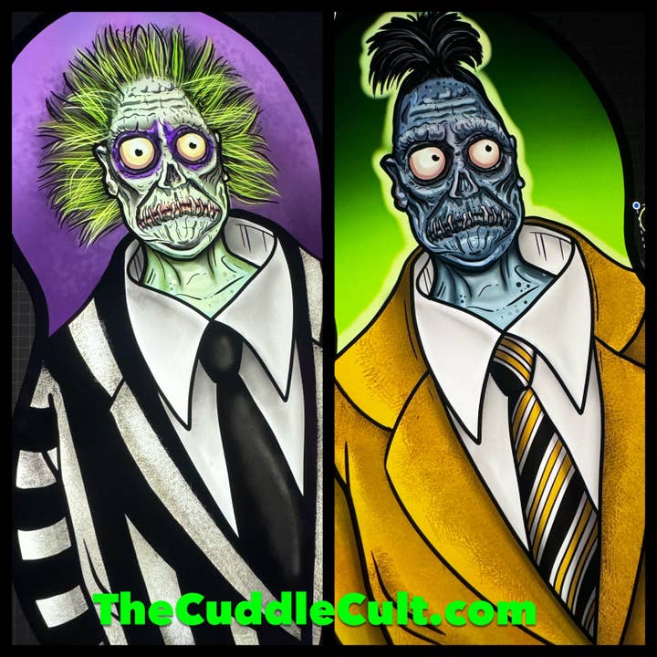 Bob of Beetlejuice Beetlejuice Inspired Plush Doll or Ornament for wholesale by The Cuddle Cult