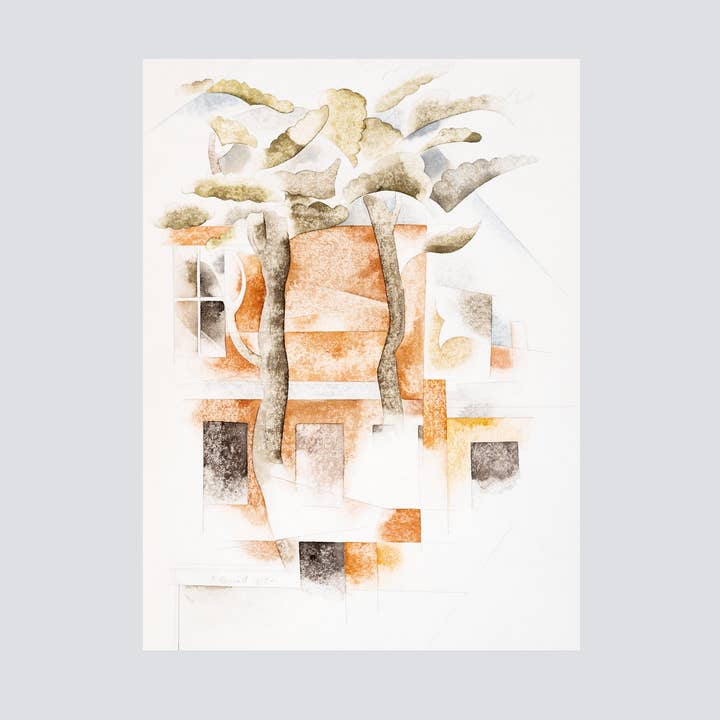 Bermuda Houses Seen Through Trees (1918) for wholesale by Milisima Studio