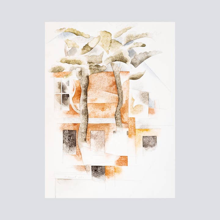 Bermuda Houses Seen Through Trees (1918) for wholesale by Milisima Studio