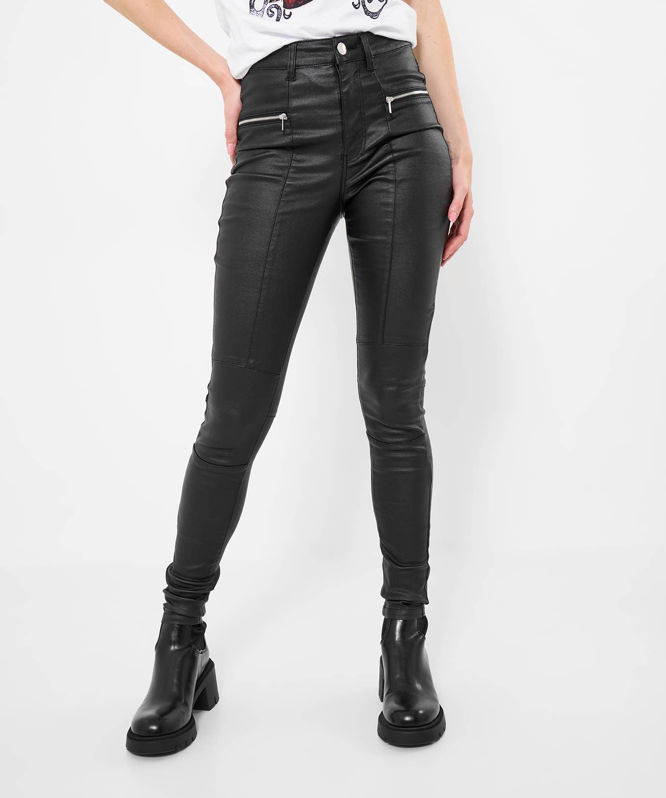 Black Rebel Rocker Coated Jeans for wholesale on Faire3