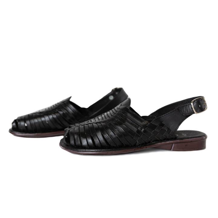SIDREY - Wholesale Sandals - Women's - SIDREY Women's Closed Toe Mexican Huarache Sandals - Black