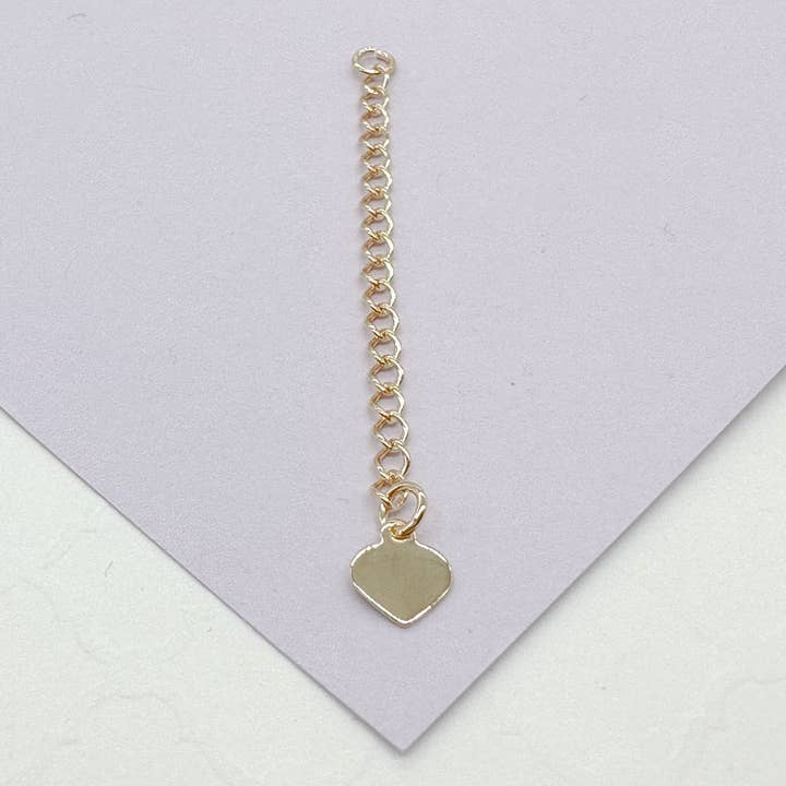 18k Gold Filled 2" Extender Chains for Jewelry DIY for wholesale by Milie