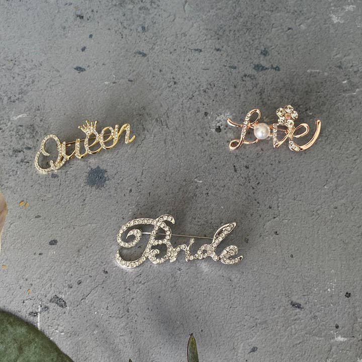 DrifWoo - Wholesale Brooch - Bride Crystal Pin Bridesmaid Pin for Wedding Dress Clips7