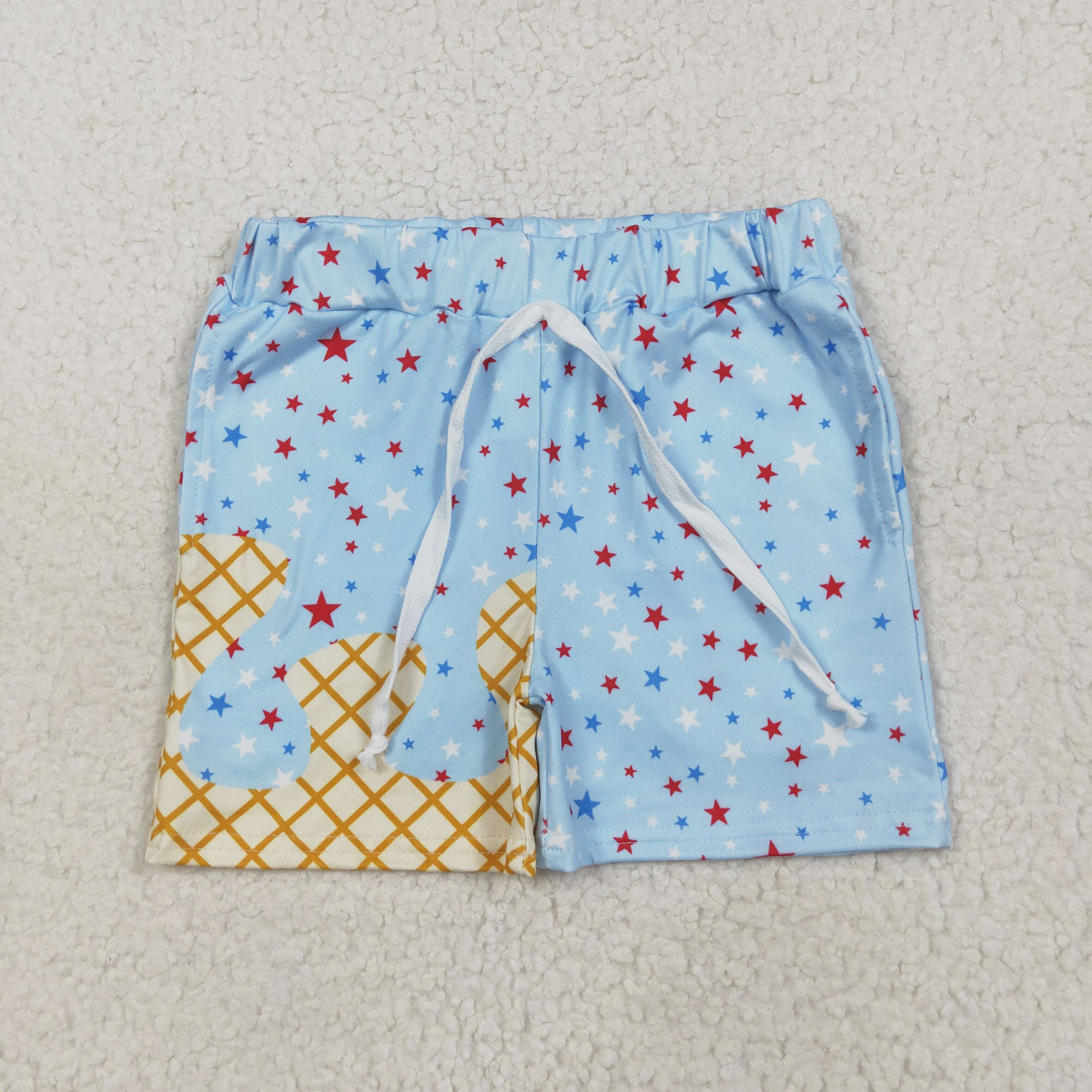 Aier Wholesale - Wholesale Shorts - Kids - Sibling Baby Boys Ice Cream Drip Sprinkles Stars Summer Shorts Bottoms6