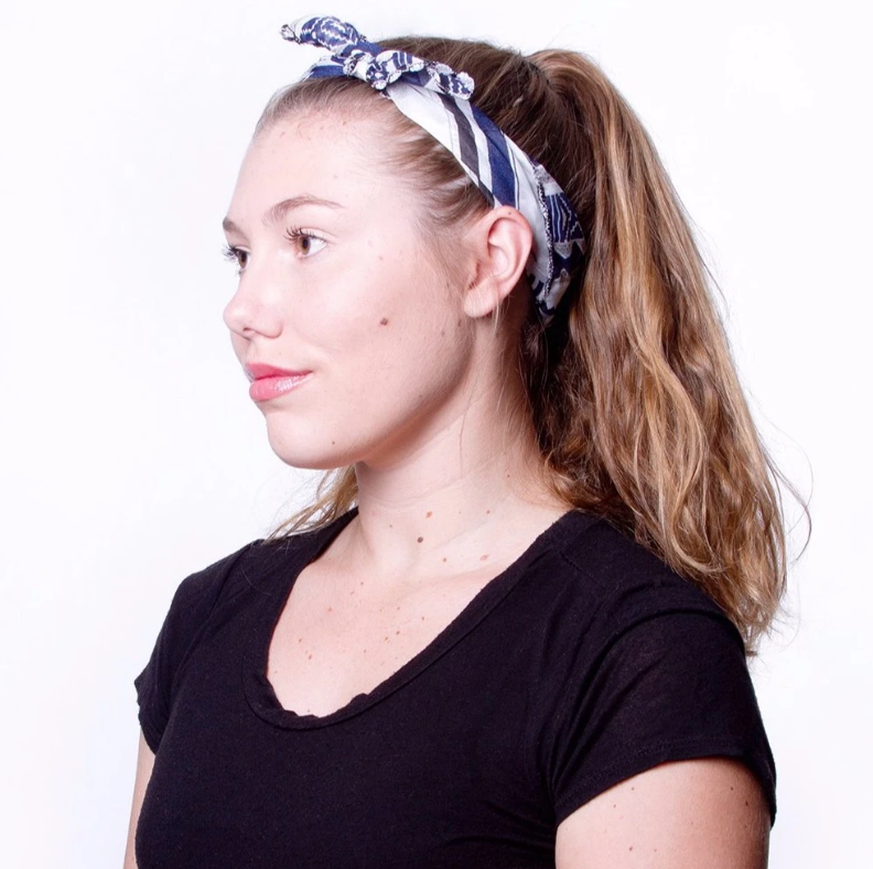 Melie Bianco - Venta al por mayor Bufanda - Mujer - Bufanda de gasa mascarilla blanco/negro/azul marino3