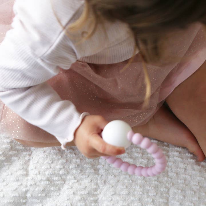 Bella Buttercup - Wholesale Handheld rattle – Baby - Shake It Silicone Rattle - Pink