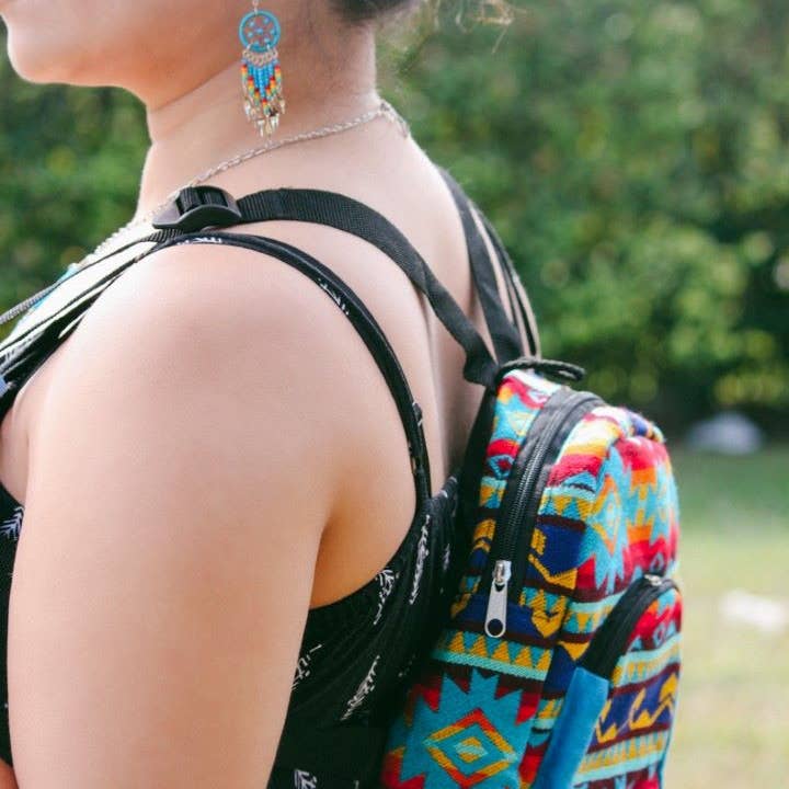 Pichincha - Wholesale Backpack - Women's - Mini "Baby" Tribal Striped Ecuadorian Backpack