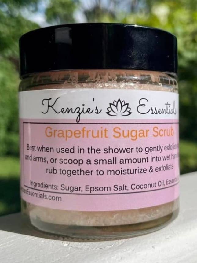 Grapefruit Sugar Scrub for wholesale by Kenzie's Essentials