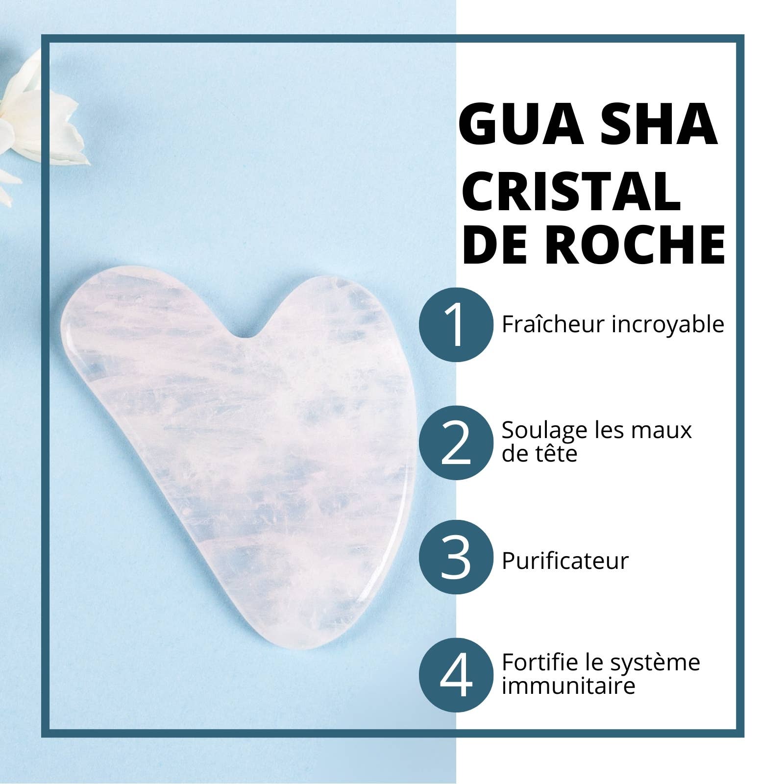 Zen'Arôme - Wholesale Gua Sha Tool - Rock crystal mushroom massage guasha 11 + 1 Free2