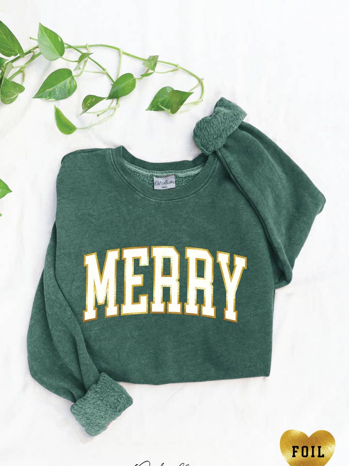 MERRY FOIL Mineral Graphic Sweatshirt for wholesale by OAT COLLECTIVE