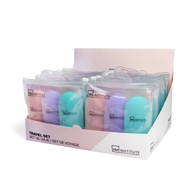 Aquarius Cosmetic SLU - Venta al por mayor Neceser - Mujer - Set de viaje IDC Institute con botellas reutilizables3