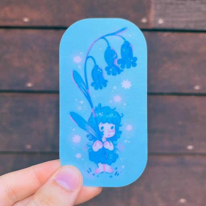 Bluebell Fairy 3" Vinyl Sticker for wholesale by Rowan Kingsbury